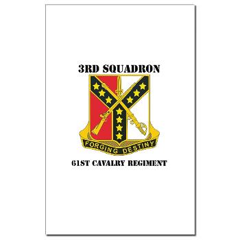 3S61CR - M01 - 02 - DUI - 3rd Sqdrn - 61st Cavalry Regt with Text - Mini Poster Print
