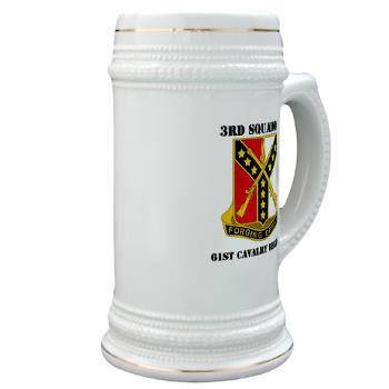 3S61CR - M01 - 03 - DUI - 3rd Sqdrn - 61st Cavalry Regt with Text - Stein - Click Image to Close