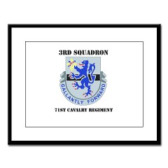 3S71CR - M01 - 02 - DUI - 3rd Sqdrn - 71st Cavalry Regt with Text Small Framed Print - Click Image to Close