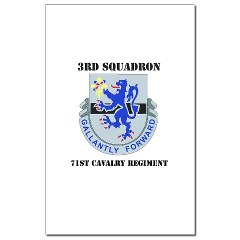 3S71CR - M01 - 02 - DUI - 3rd Sqdrn - 71st Cavalry Regt with Text Mini Poster Print