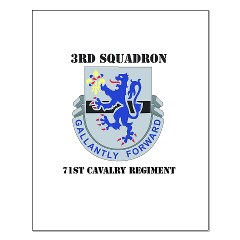 3S71CR - M01 - 02 - DUI - 3rd Sqdrn - 71st Cavalry Regt with Text Small Poster