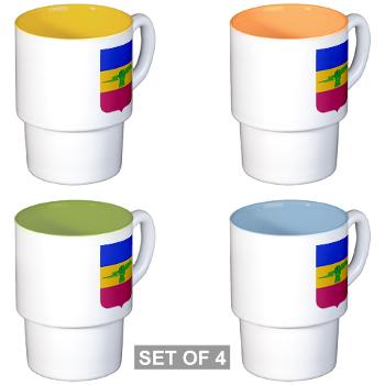 3S73CR - M01 - 03 - DUI - 3rd Squadron - 73rd Cavalry Regiment Stackable Mug Set (4 mugs) - Click Image to Close