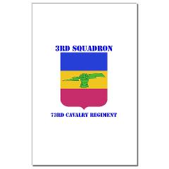 3S73CR - M01 - 02 - DUI - 3rd Squadron - 73rd Cavalry Regiment with Text Mini Poster Print