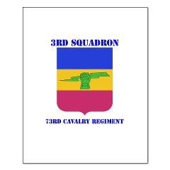 3S73CR - M01 - 02 - DUI - 3rd Squadron - 73rd Cavalry Regiment with Text Small Poster