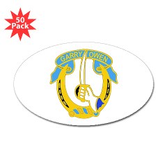 3S7CR - M01 - 01 - DUI - 3rd Squadron - 7th Cavalry Regiment - Sticker (Oval 50 pk)