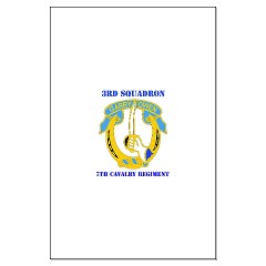 3S7CR - M01 - 02 - DUI - 3rd Squadron - 7th Cavalry Regiment with Text - Large Poster