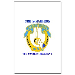 3S7CR - M01 - 02 - DUI - 3rd Squadron - 7th Cavalry Regiment with Text - Mini Poster Print