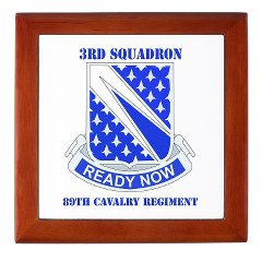 3S89CR - M01 - 03 - DUI - 3rd Sqdrn - 89th Cavalry Regiment with Text Keepsake Box