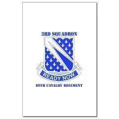 3S89CR - M01 - 02 - DUI - 3rd Sqdrn - 89th Cavalry Regiment with Text Mini Poster Print
