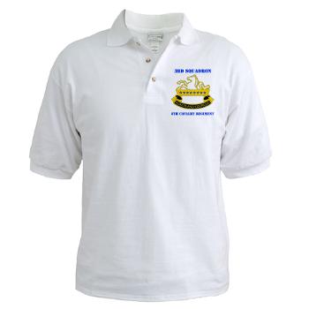 3S8CR - A01 - 04 - DUI - 3rd Sqdrn - 8th Cavalry Regt with Text - Golf Shirt - Click Image to Close