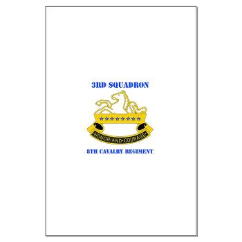 3S8CR - M01 - 02 - DUI - 3rd Sqdrn - 8th Cavalry Regt with Text - Large Poster