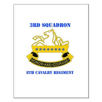 3S8CR - M01 - 02 - DUI - 3rd Sqdrn - 8th Cavalry Regt with Text - Small Poster - Click Image to Close