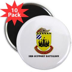 3SB - M01 - 01 - DUI - 3rd Support Battalion with Text - 2.25" Magnet (10 pack)