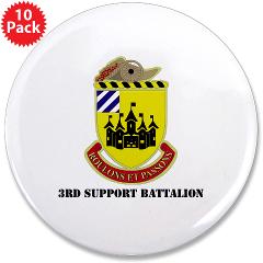 3SB - M01 - 01 - DUI - 3rd Support Battalion with Text - 3.5" Button (10 pack)