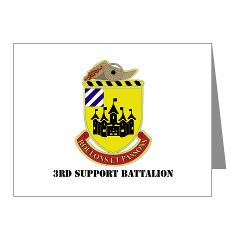 3SB - M01 - 02 - DUI - 3rd Support Battalion with Text - Note Cards (Pk of 20)