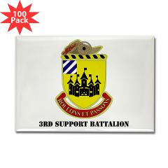 3SB - M01 - 01 - DUI - 3rd Support Battalion with Text - Rectangle Magnet (100 pack)