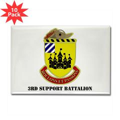 3SB - M01 - 01 - DUI - 3rd Support Battalion with Text - Rectangle Magnet (10 pack)