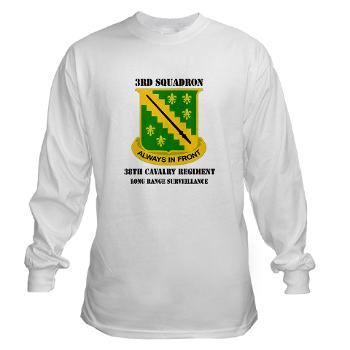 3SLRSA - A01 - 03 - DUI - 3rd Sqdrn(LRS)(Abn) - 38th Cavalry Regt with text - Long Sleeve T-Shirt - Click Image to Close