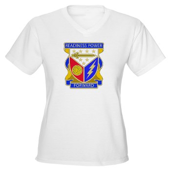 402BSB - A01 - 04 - DUI - 402nd Brigade - Support Battalion Women's V-Neck T-Shirt