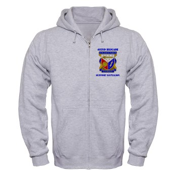 402BSB - A01 - 03 - DUI - 402nd Brigade - Support Battalion with text Zip Hoodie