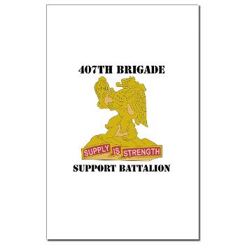 407BSB - M01 - 02 - DUI - 407th Bde - Support Bn with Text - Mini Poster Print