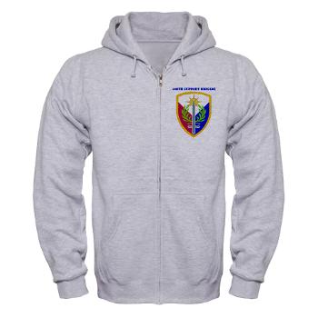 408SB - A01 - 03 - SSI - 408TH Support Brigade with Text - Zip Hoodie