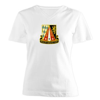 409BSB - A01 - 04 - DUI - 409th Base Support Battalion - Women's V-Neck T-Shirt