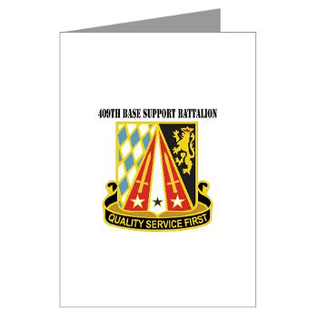 409BSB - M01 - 02 - DUI - 409th Base Support Battalion with Text - Greeting Cards (Pk of 10) - Click Image to Close
