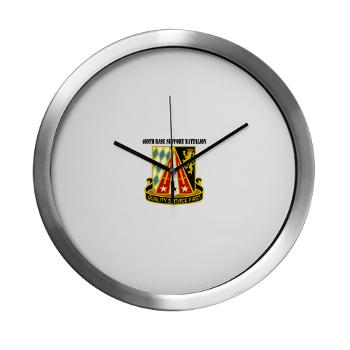 409BSB - M01 - 03 - DUI - 409th Base Support Battalion with Text - Modern Wall Clock