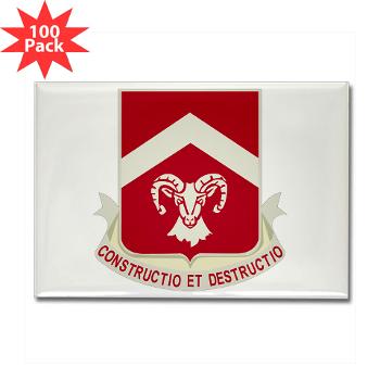 40EB - M01 - 01 - DUI - 40th Engineer Battalion with Text - Rectangle Magnet (100 pack)