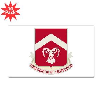 40EB - M01 - 01 - DUI - 40th Engineer Battalion with Text - Sticker (Rectangle 10 pk)