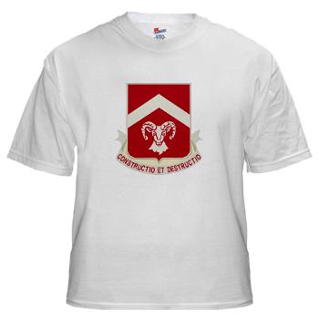 40EB - A01 - 04 - DUI - 40th Engineer Battalion with Text - White T-Shirt