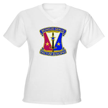 412CSB - A01 - 04 - DUI - 412th Contracting Support Brigade - Women's V-Neck T-Shirt