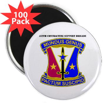 412CSB - M01 - 01 - DUI - 412th Contracting Support Brigade with Text - 2.25" Magnet (100 pack)