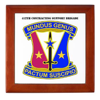 412CSB - M01 - 03 - DUI - 412th Contracting Support Brigade with Text - Keepsake Box