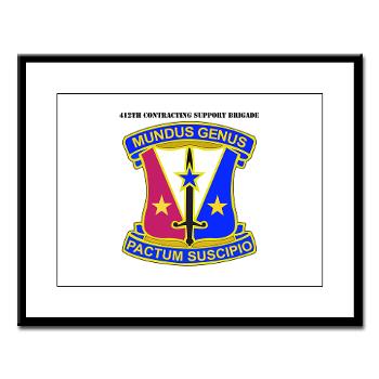 412CSB - M01 - 02 - DUI - 412th Contracting Support Brigade with Text - Large Framed Print