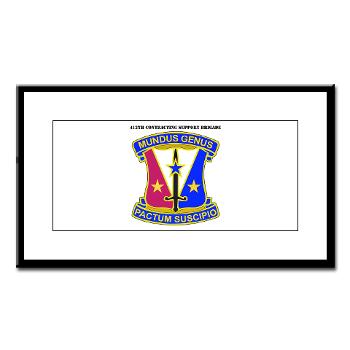 412CSB - M01 - 02 - DUI - 412th Contracting Support Brigade with Text - Small Framed Print