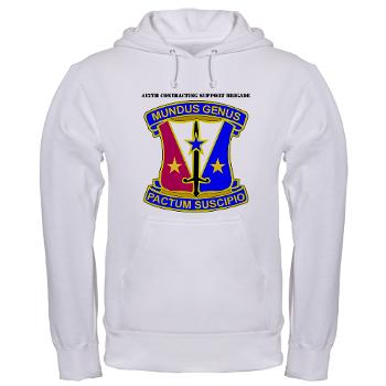 412CSB - A01 - 03 - DUI - 412th Contracting Support Brigade with Text - Hooded Sweatshirt