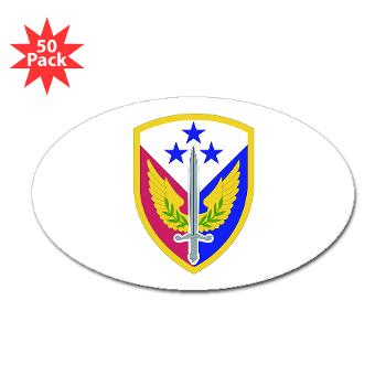 412SB - M01 - 01 - SSI - 412th Support Brigade - Sticker (Oval 50 pk) - Click Image to Close