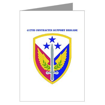 412SB - M01 - 02 - SSI - 412th Support Brigade with Text - Greeting Cards (Pk of 10) - Click Image to Close