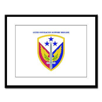 412SB - M01 - 02 - SSI - 412th Support Brigade with Text - Large Framed Print