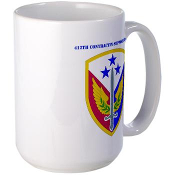 412SB - M01 - 03 - SSI - 412th Support Brigade with Text - Large Mug