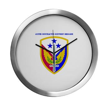 412SB - M01 - 03 - SSI - 412th Support Brigade with Text - Modern Wall Clock - Click Image to Close
