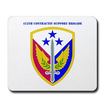 412SB - M01 - 03 - SSI - 412th Support Brigade with Text - Mousepad