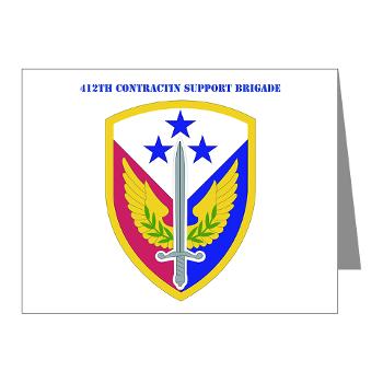 412SB - M01 - 02 - SSI - 412th Support Brigade with Text - Note Cards (Pk of 20) - Click Image to Close