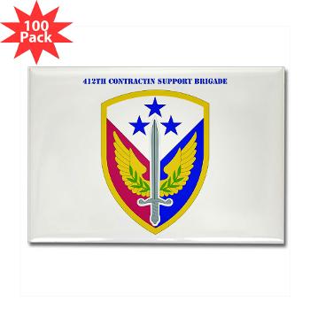 412SB - M01 - 01 - SSI - 412th Support Brigade with Text - Rectangle Magnet (100 pack) - Click Image to Close
