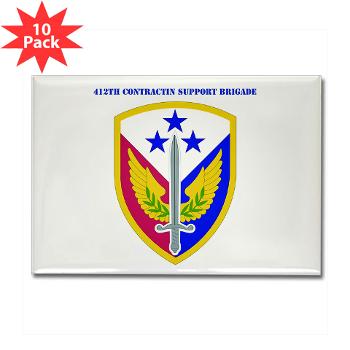 412SB - M01 - 01 - SSI - 412th Support Brigade with Text - Rectangle Magnet (10 pack) - Click Image to Close