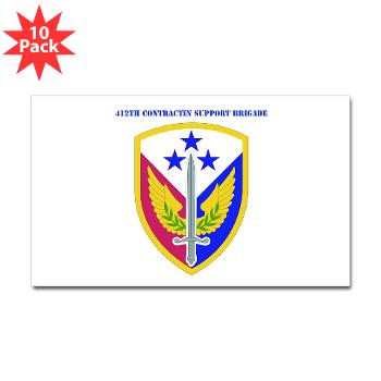412SB - M01 - 01 - SSI - 412th Support Brigade with Text - Sticker (Rectangle 10 pk)