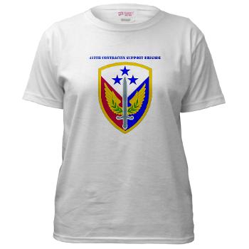 412SB - A01 - 04 - SSI - 412th Support Brigade with Text - Women's T-Shirt