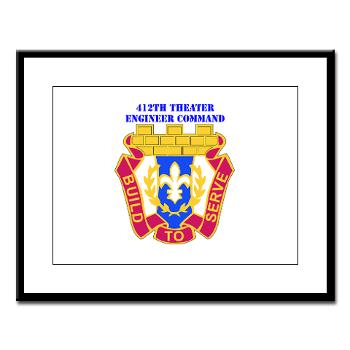 412TEC - M01 - 02 - DUI - 412th Theater Engineer Command with Text - Large Framed Print